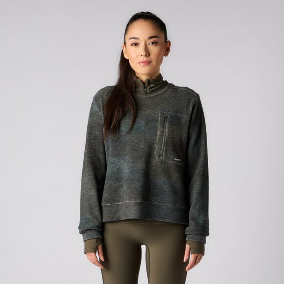 Bandit Running Wool Terry Block Pullover in Roadmap Print - Picture 1 of 6